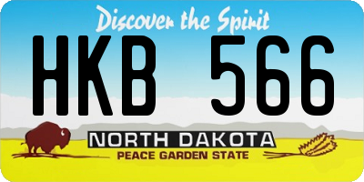 ND license plate HKB566