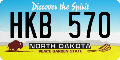 ND license plate HKB570