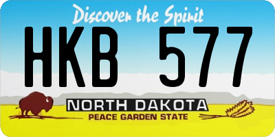 ND license plate HKB577