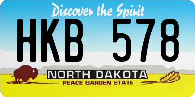 ND license plate HKB578