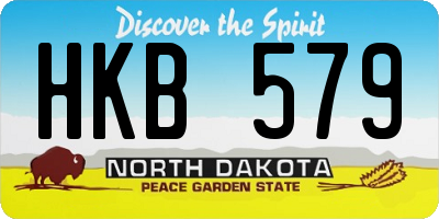 ND license plate HKB579