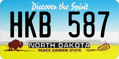 ND license plate HKB587