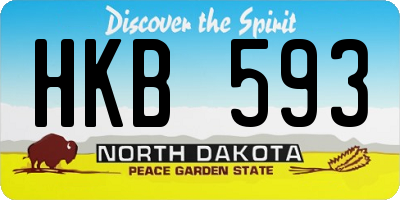 ND license plate HKB593