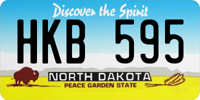 ND license plate HKB595