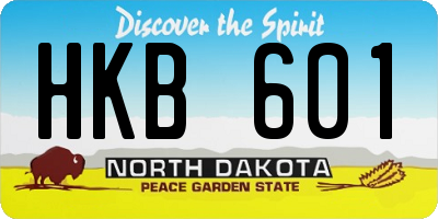 ND license plate HKB601