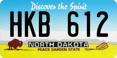 ND license plate HKB612