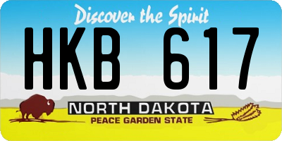 ND license plate HKB617