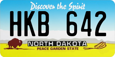 ND license plate HKB642