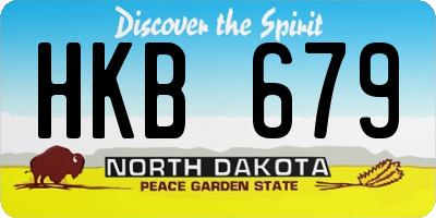 ND license plate HKB679