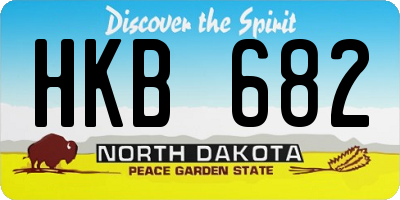 ND license plate HKB682