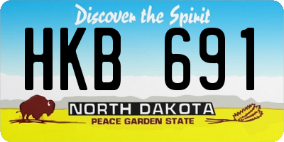 ND license plate HKB691