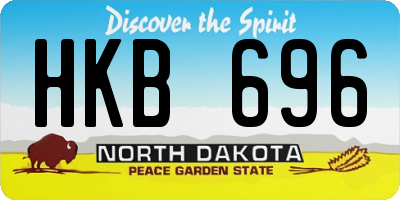 ND license plate HKB696