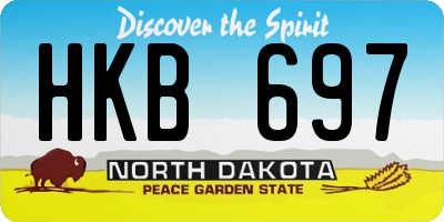 ND license plate HKB697