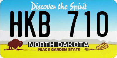 ND license plate HKB710