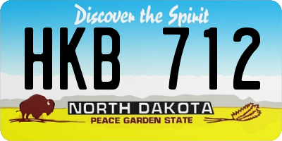 ND license plate HKB712
