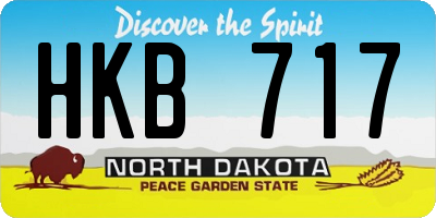 ND license plate HKB717