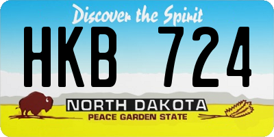 ND license plate HKB724