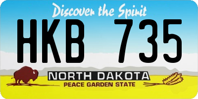 ND license plate HKB735
