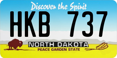 ND license plate HKB737