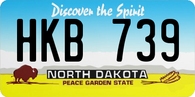 ND license plate HKB739