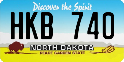 ND license plate HKB740