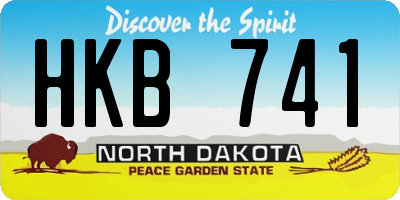 ND license plate HKB741