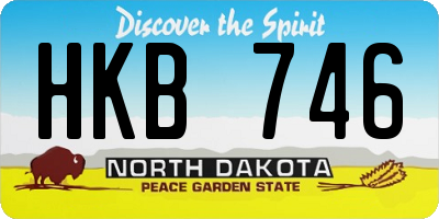 ND license plate HKB746