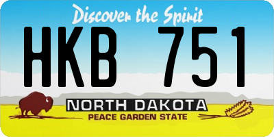 ND license plate HKB751
