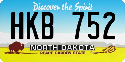 ND license plate HKB752