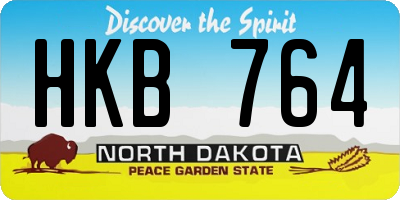 ND license plate HKB764