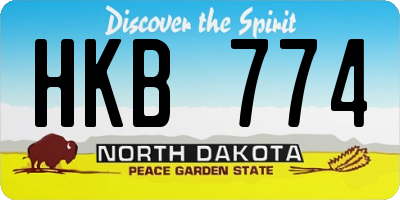 ND license plate HKB774