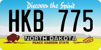ND license plate HKB775