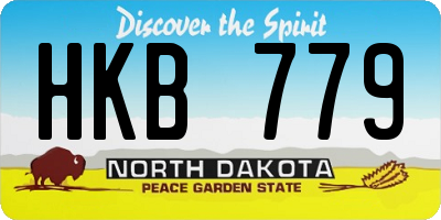 ND license plate HKB779