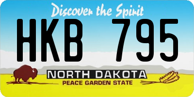 ND license plate HKB795