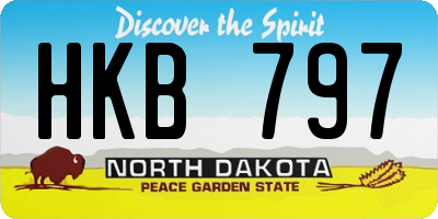 ND license plate HKB797