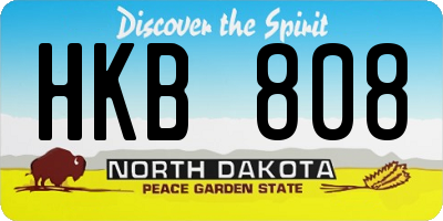 ND license plate HKB808