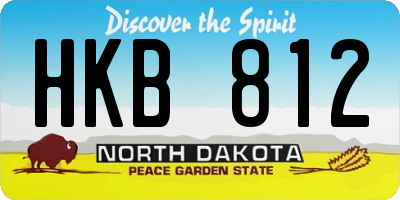ND license plate HKB812