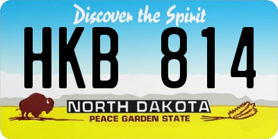 ND license plate HKB814