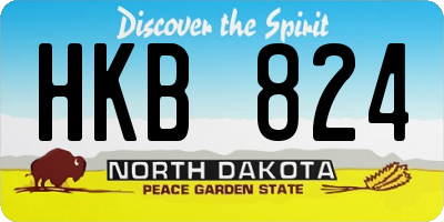 ND license plate HKB824