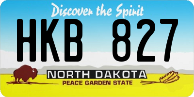 ND license plate HKB827