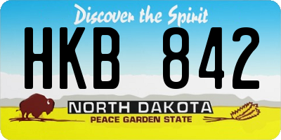 ND license plate HKB842