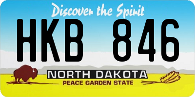 ND license plate HKB846