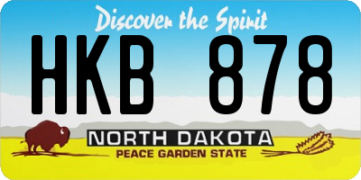 ND license plate HKB878