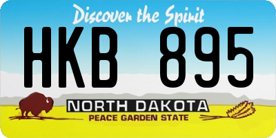 ND license plate HKB895