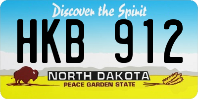 ND license plate HKB912