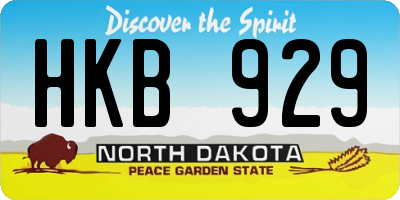 ND license plate HKB929