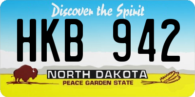 ND license plate HKB942