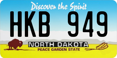 ND license plate HKB949