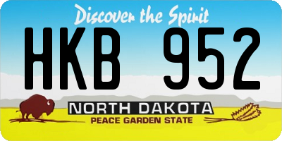 ND license plate HKB952