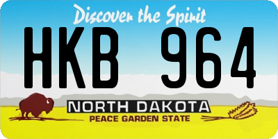 ND license plate HKB964